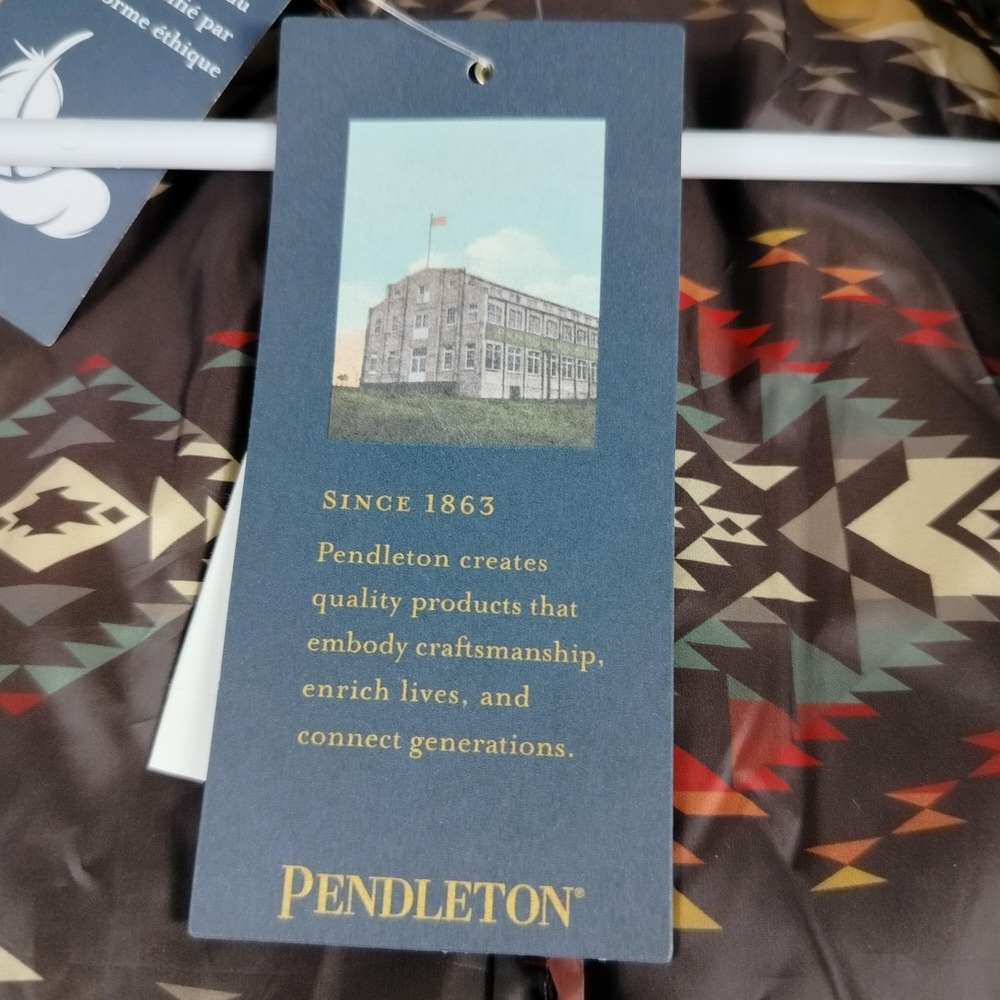 Pendleton Jacket Womens Small Brown Reversible Do… - image 9
